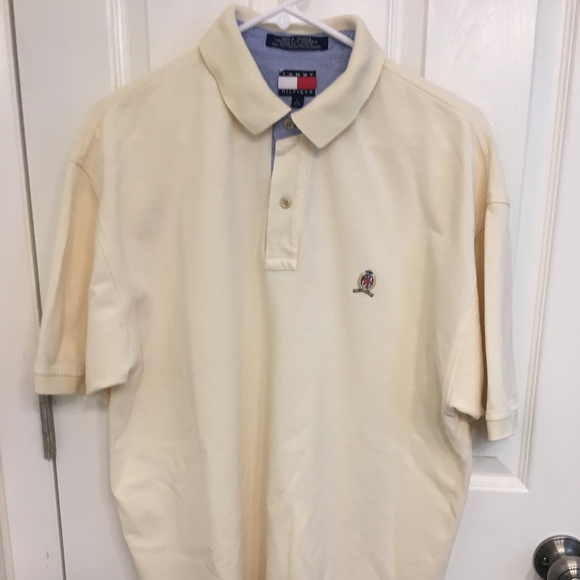 Tommy Hilfiger Pique Polo Shirt in Cream L c - Picture 1 of 7